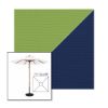 Picture of Ginkgo Marine Blue | 7.5' Wood Square Frame Market Umbrella Sunbrella® Awning Fabric