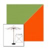 Picture of Ginkgo Orange | 7.5' Wood Square Frame Market Umbrella Sunbrella® Awning Fabric