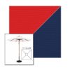 Picture of Logo Red Marine Blue | 7.5' Wood Square Frame Market Umbrella Sunbrella® Awning Fabric