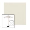 Picture of Oyster | 7.5' Wood Square Frame Market Umbrella Sunbrella® Awning Fabric