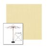 Picture of Parchment | 7.5' Wood Square Frame Market Umbrella Sunbrella® Awning Fabric