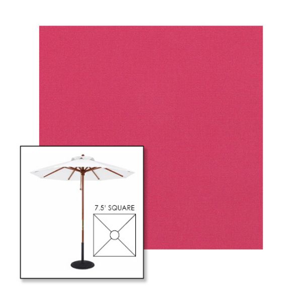 Picture of Pink | 7.5' Wood Square Frame Market Umbrella Sunbrella® Awning Fabric