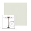 Picture of Silver | 7.5' Wood Square Frame Market Umbrella Sunbrella® Awning Fabric