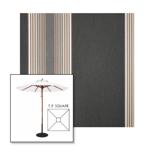 Picture of Tillman Shale | 7.5' Wood Square Frame Market Umbrella Sunbrella® Awning Fabric