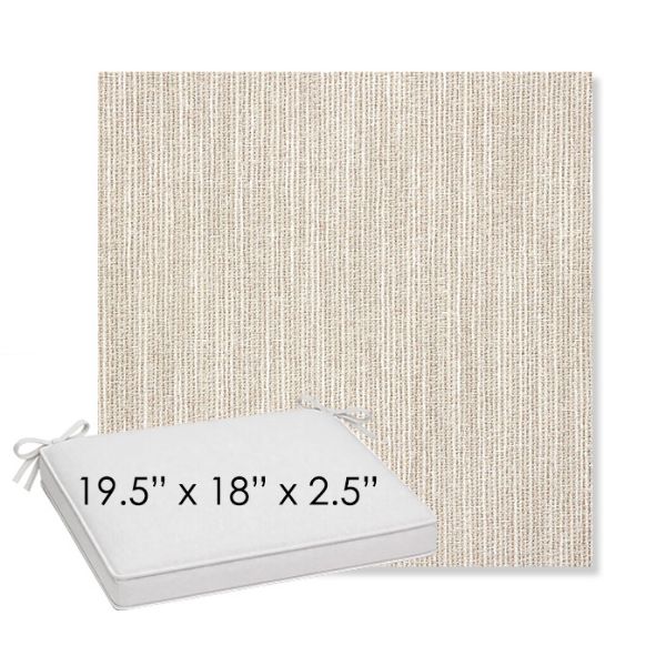 Picture of Adena Sand | Sunbrella® 19.5" x 18" Outdoor Dining Cushion