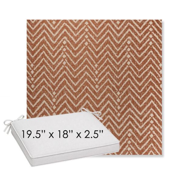 Picture of Argo Clay | Sunbrella® 19.5" x 18" Outdoor Dining Cushion