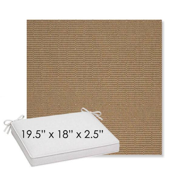 Picture of Boardwalk Caramel Corn | Sunbrella® 19.5" x 18" Outdoor Dining Cushion