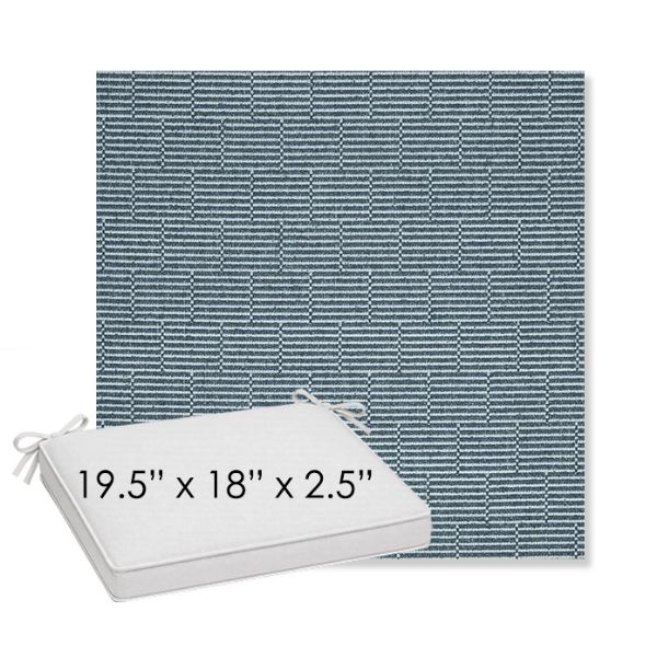 Picture of Boardwalk Surf Shop | Sunbrella® 19.5" x 18" Outdoor Dining Cushion