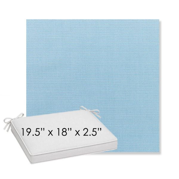 Picture of Canvas Air Blue | Sunbrella® 19.5" x 18" Outdoor Dining Cushion