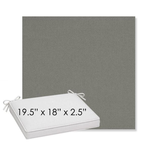 Picture of Canvas Charcoal | Sunbrella® 19.5" x 18" Outdoor Dining Cushion