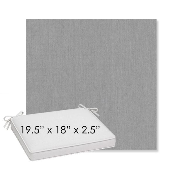 Picture of Canvas Lead Chine | Sunbrella® 19.5" x 18" Outdoor Dining Cushion