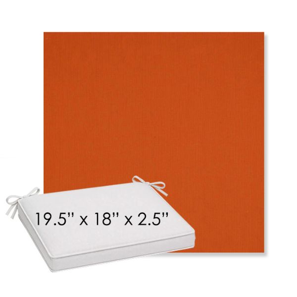 Picture of Canvas Pumpkin | Sunbrella® 19.5" x 18" Outdoor Dining Cushion
