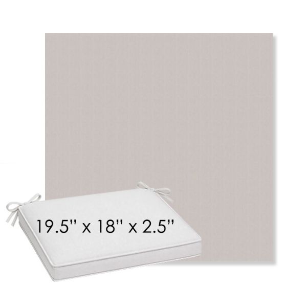 Picture of Canvas Silver Gray | Sunbrella® 19.5" x 18" Outdoor Dining Cushion