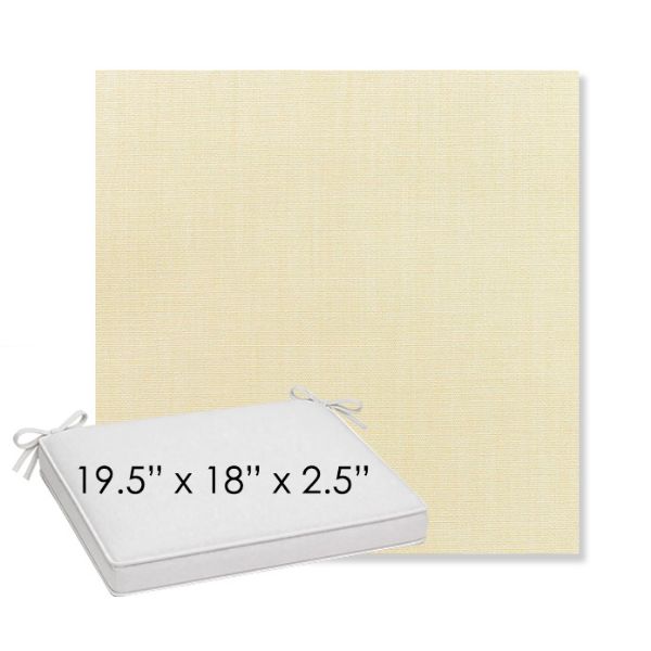 Picture of Canvas Vellum | Sunbrella® 19.5" x 18" Outdoor Dining Cushion