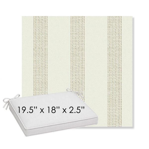 Picture of Caper Linen | Sunbrella® 19.5" x 18" Outdoor Dining Cushion