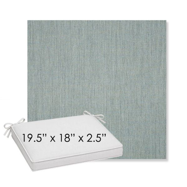 Picture of Cast Mist | Sunbrella® 19.5" x 18" Outdoor Dining Cushion
