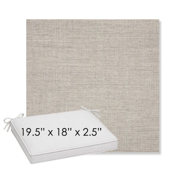 Picture of Cast Silver | Sunbrella® 19.5" x 18" Outdoor Dining Cushion
