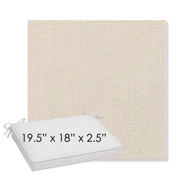 Picture of Charmer Parchment | Sunbrella® 19.5" x 18" Outdoor Dining Cushion