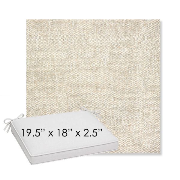 Picture of Chartres Cloud | Sunbrella® 19.5" x 18" Outdoor Dining Cushion
