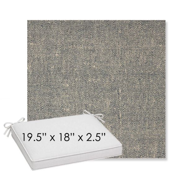 Picture of Chartres Graphite | Sunbrella® 19.5" x 18" Outdoor Dining Cushion