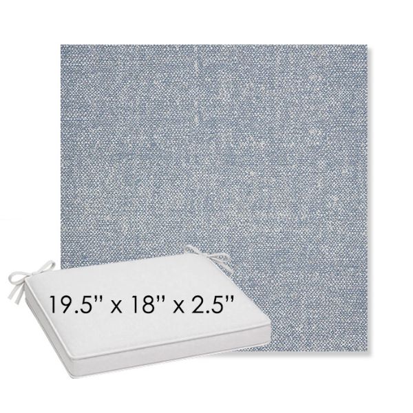 Picture of Chartres Rainfall | Sunbrella® 19.5" x 18" Outdoor Dining Cushion
