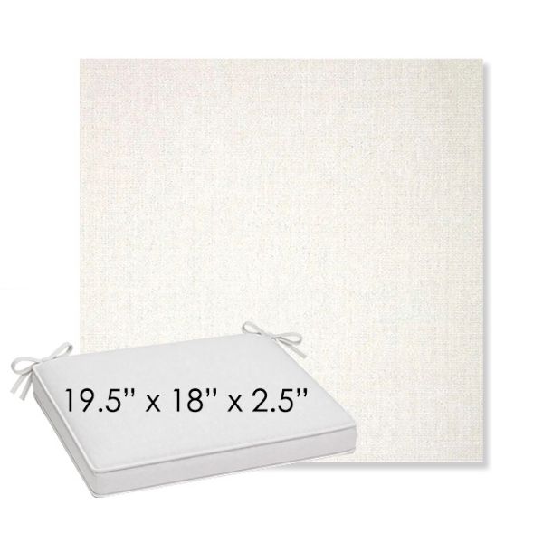 Picture of Crush Snow | Sunbrella® 19.5" x 18" Outdoor Dining Cushion