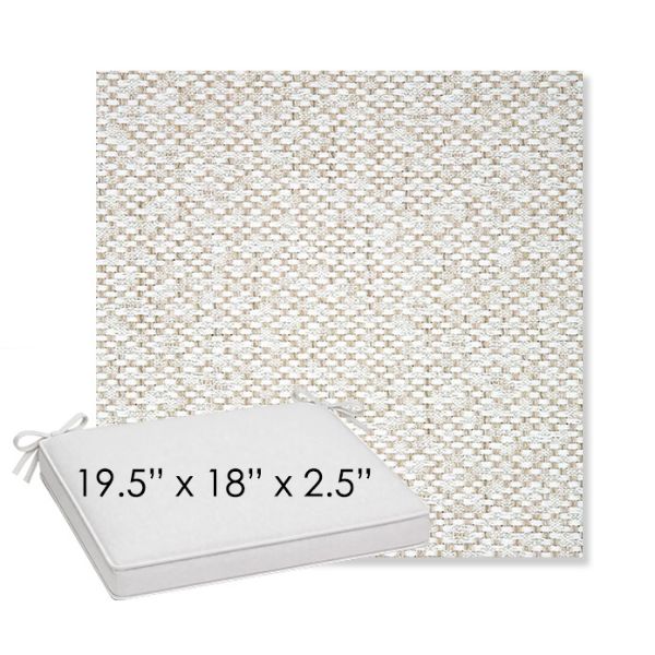 Picture of Dumont Stucco | Sunbrella® 19.5" x 18" Outdoor Dining Cushion