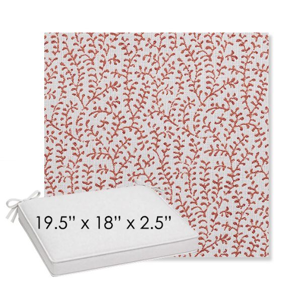 Picture of Eberly Clay | Sunbrella® 19.5" x 18" Outdoor Dining Cushion