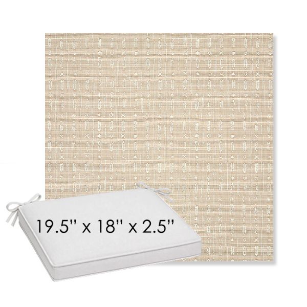 Picture of Embrace Linen | Sunbrella® 19.5" x 18" Outdoor Dining Cushion