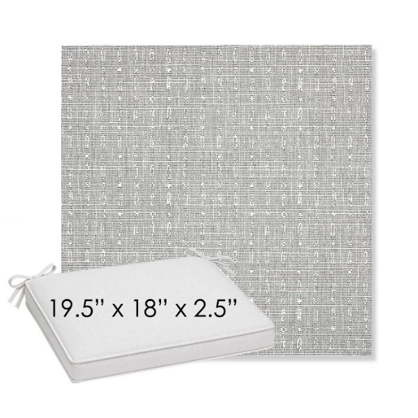 Picture of Embrace Pewter | Sunbrella® 19.5" x 18" Outdoor Dining Cushion