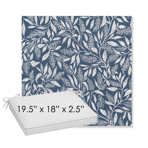 Picture of Exquisite Indigo | Sunbrella® 19.5" x 18" Outdoor Dining Cushion