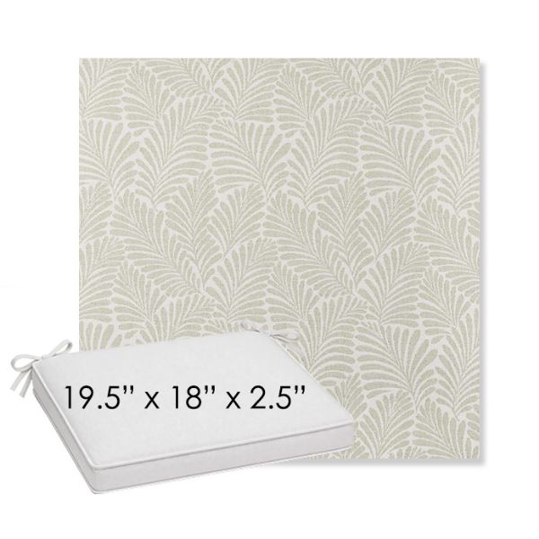 Picture of Frond Spring | Sunbrella® 19.5" x 18" Outdoor Dining Cushion