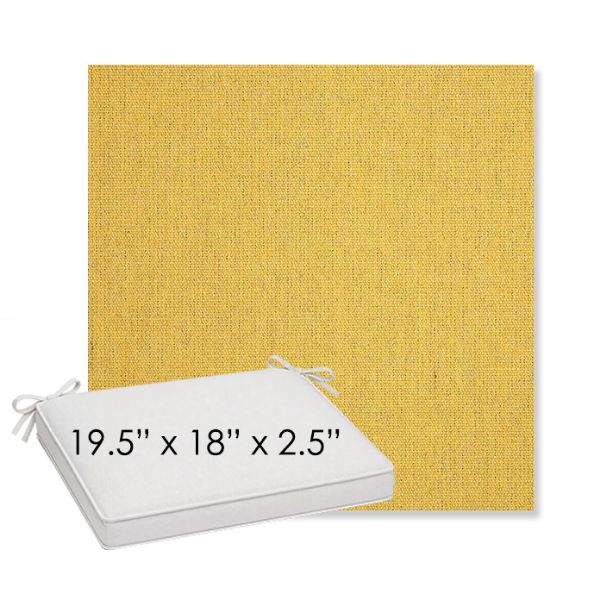 Picture of Heritage Dijon | Sunbrella® 19.5" x 18" Outdoor Dining Cushion