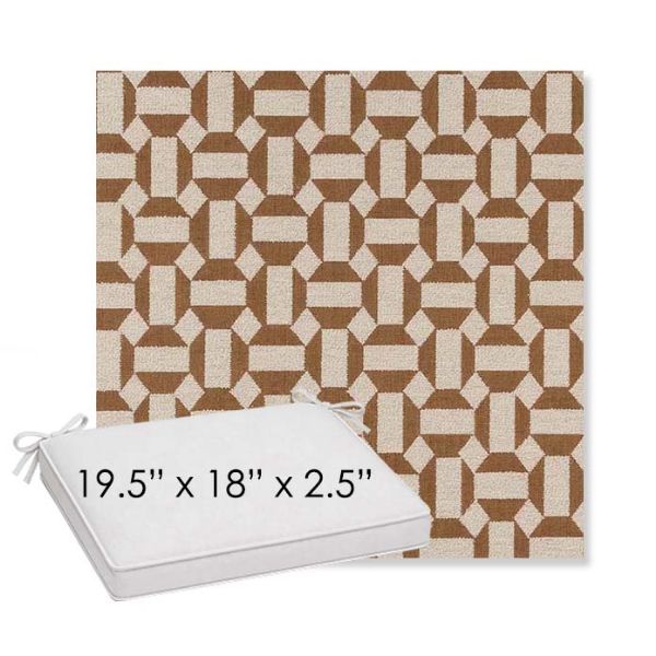 Picture of Hoopla Cold Brew | Sunbrella® 19.5" x 18" Outdoor Dining Cushion