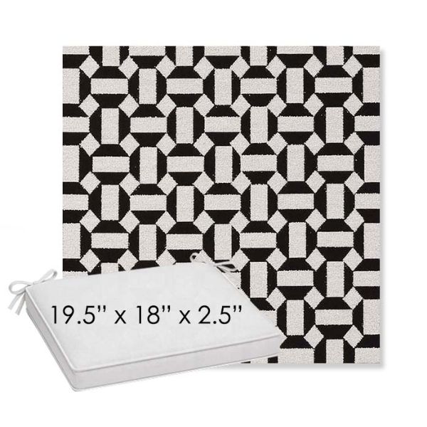 Picture of Hoopla Panda | Sunbrella® 19.5" x 18" Outdoor Dining Cushion