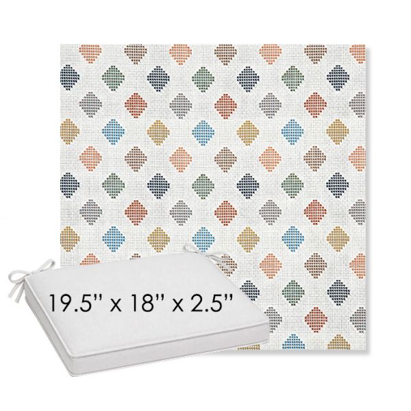 Picture of Infused Gem | Sunbrella® 19.5" x 18" Outdoor Dining Cushion