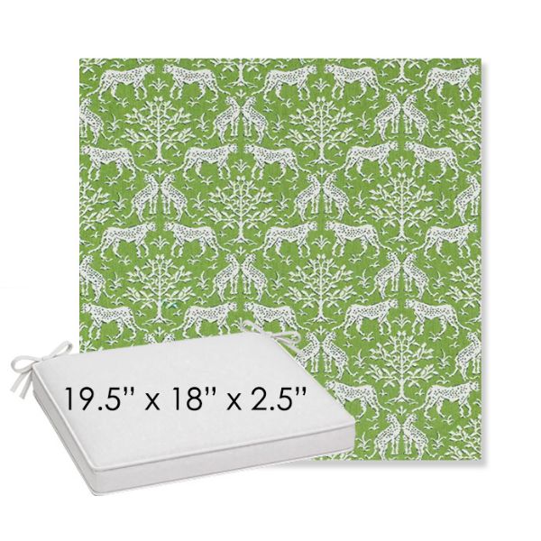 Picture of Jaipur Frame Chive | Sunbrella® 19.5" x 18" Outdoor Dining Cushion