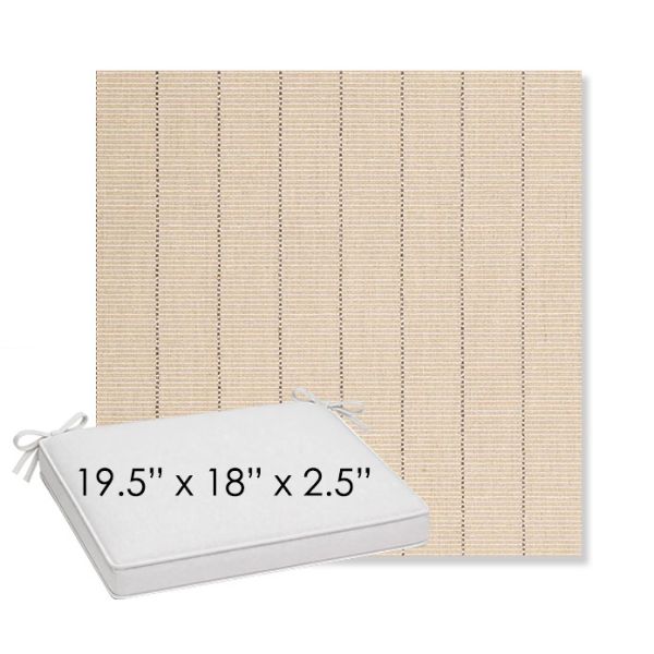 Picture of Kaia Wheat | Sunbrella® 19.5" x 18" Outdoor Dining Cushion