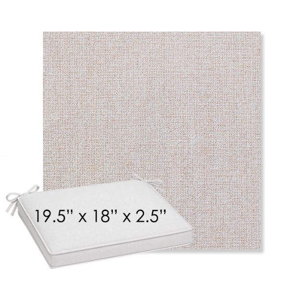 Picture of Kismet Flax | Sunbrella® 19.5" x 18" Outdoor Dining Cushion
