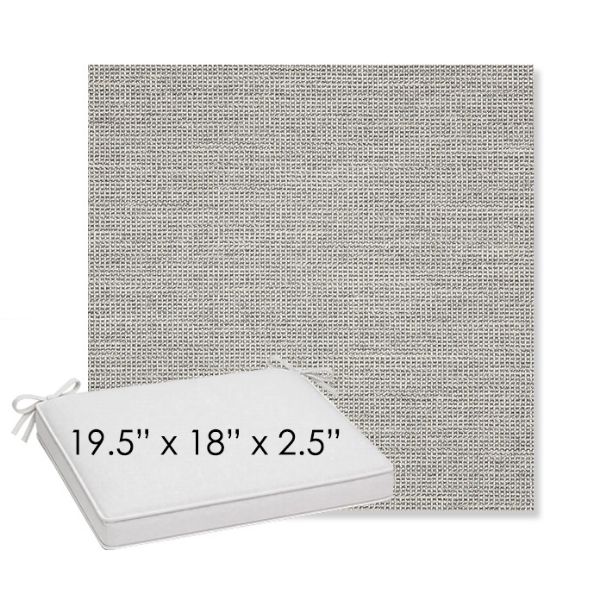 Picture of Kudos Ash | Sunbrella® 19.5" x 18" Outdoor Dining Cushion