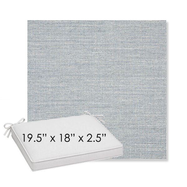 Picture of Kudos Saltwater | Sunbrella® 19.5" x 18" Outdoor Dining Cushion