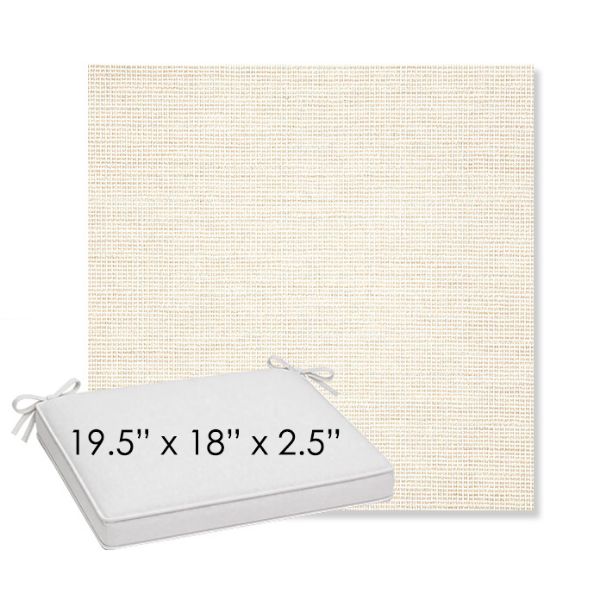 Picture of Kudos Vellum | Sunbrella® 19.5" x 18" Outdoor Dining Cushion