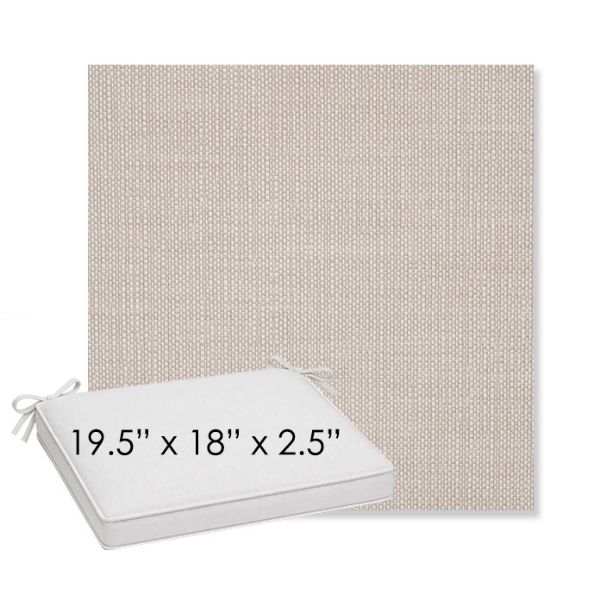 Picture of Linville Parchment | Sunbrella® 19.5" x 18" Outdoor Dining Cushion