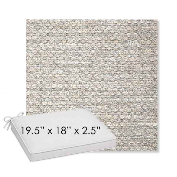 Picture of Litchfield Fog | Sunbrella® 19.5" x 18" Outdoor Dining Cushion