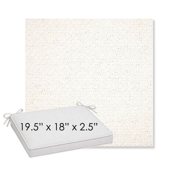 Picture of Litchfield Snow | Sunbrella® 19.5" x 18" Outdoor Dining Cushion