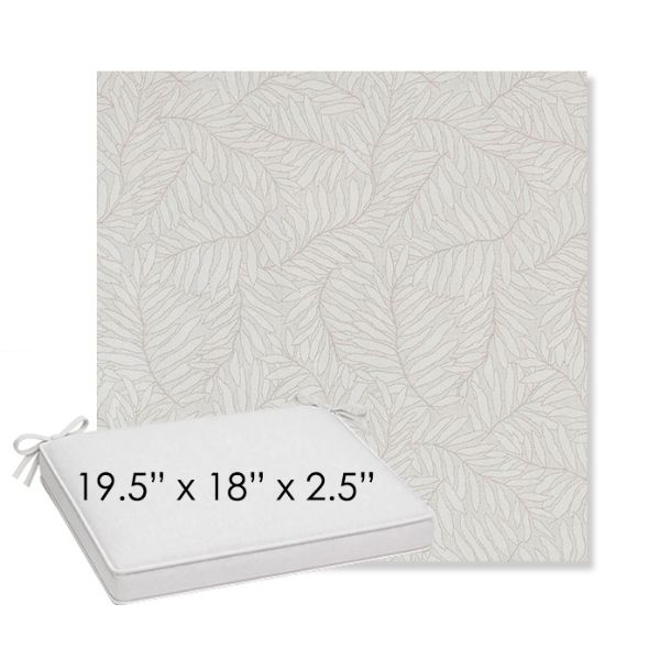 Picture of Lively Parchment | Sunbrella® 19.5" x 18" Outdoor Dining Cushion