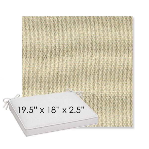 Picture of Mainstreet Putty | Sunbrella® 19.5" x 18" Outdoor Dining Cushion