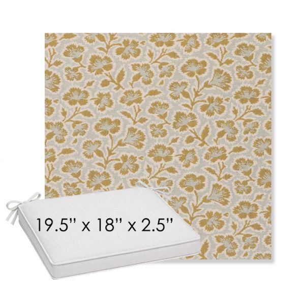 Picture of Mia Daisy | Sunbrella® 19.5" x 18" Outdoor Dining Cushion
