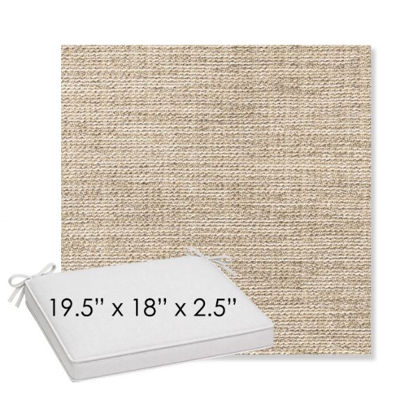 Picture of Momento Parchment | Sunbrella® 19.5" x 18" Outdoor Dining Cushion