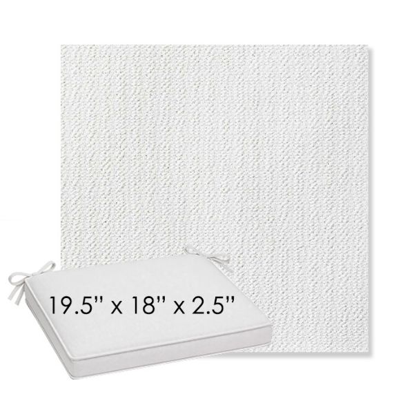 Picture of Momento Snow | Sunbrella® 19.5" x 18" Outdoor Dining Cushion